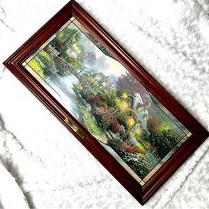 Bradford Exchange Limited Edition Thomas Kinkade Lamplight Bridge wall art